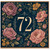 72nd Birthday Card, Floral Botanical Elegant Vintage Style