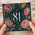 81st Birthday Card, Floral Gold Number 81 Card