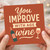 Funny Birthday Card - You Improve With Age Wine - Pun Humour Wine Bottle and Glass Design - For Him Her Friend Mum Dad Lover