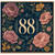 88th Birthday Card, Floral Vintage Style 88 Birthday Card