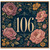 106th Birthday Card, Floral Number 106 Card
