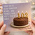 102nd Birthday Card, Funny Happy Birthday Card with Cake and 102 Candles