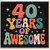 40th Birthday Card, 40 Years of Awesome Card