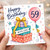 59th Birthday Card, Happy Birthday Gift Box Balloon Card With Love