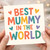 Best Mummy in the World Card - Cute Mother's Day or Birthday Card from Kids, Colourful Hearts Design