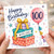 100th Birthday Card, Happy Birthday with Gifts and Balloon Design