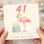 41st Birthday Card, Flamingo Happy Birthday Card