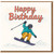 Snowboarder Birthday Card - Happy Birthday - Action Sports Mountain Design - Greeting Card for Him Her Friend Son Daughter - Blank Inside with Envelope - Snowboarding Gift Idea