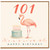 101st Birthday Card, Flamingo Happy Birthday Card