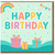 Happy Birthday Card - Colourful Rainbow and Presents - Cute Pastel Design with Confetti and Bunting - Fun Birthday Greeting Card for Kids, Teens or Adults