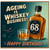 68th Birthday Card, Ageing Is Whiskey Business, Whiskey Bottle and Glass Happy Birthday Card