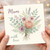 Mum With Love Floral Watercolour Bouquet Card - Elegant Mother's Day or Birthday Card for Mum