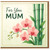 For You Mum Mother's Day Card - Elegant Orchid and Bamboo Floral Design for Mum