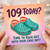 109th Birthday Card, Funny Croc Out Birthday Card