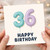 36th Birthday Card, Happy Birthday Balloon Number 36 Card
