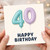 40th Birthday Card, Happy Birthday Balloon Design