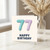 77th Birthday Card, Happy Birthday Balloon Number 77 Card