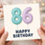 86th Birthday Card, Happy Birthday Balloon Number Design