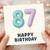 87th Birthday Card, Happy Birthday Balloon Number 87 Card