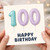 100th Birthday Card, Happy Birthday Balloon Number Design