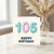 105th Birthday Card, Happy Birthday Balloon Number Card