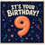 9th Birthday Card, Colourful Balloon and Confetti Design