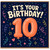 10th Birthday Card, It’s Your Birthday Card for Age 10