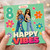 8th Birthday Card, Happy Vibes Retro Floral Card