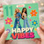 11th Birthday Card, Happy Vibes Retro Style Card