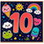 10th Birthday Card, Cute Kawaii Colourful Design