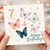 7th Birthday Card, Butterfly Happy Birthday Card