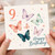 9th Birthday Card, Happy Birthday Butterfly Card