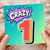 1st Birthday Card, Crazy Number 1 Comic Style Card