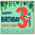 3rd Birthday Card, Cute Sloth Birthday Card for Age 3, Happy Birthday You're 3 Today