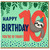 10th Birthday Card, Cute Sloth Birthday Card, Happy 10 Today Card