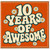 10th Birthday Card, 10 Years of Awesome Retro Daisy Card