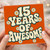 15th Birthday Card, 15 Years of Awesome Daisy Design Card