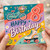 8th Birthday Card, Colourful Bicycle and Roller Skate Design