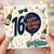 16th Birthday Card, Fun Celebration Card with Drinks, Retro Car and Happy Birthday Design