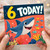 6th Birthday Card, Shark Underwater Birthday Card