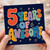 5th Birthday Card, 5 Years of Awesome Retro Typography Card