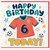 6th Birthday Card, Football Shirt Soccer Birthday Card
