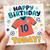 10th Birthday Card, Football Shirt Happy Birthday Card