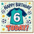 6th Birthday Card, Football Shirt and Soccer Ball Birthday Card
