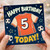 5th Birthday Card, Football Shirt Soccer Design