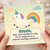 Funny Mum Mother's Day Card - Unicorn Farting Rainbows, Cute Rainbow & Stars Design, Cheeky Humour Card for Mum