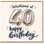 40th Birthday Card, Sensational at 40 Happy Birthday Silver Balloon Design