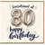 80th Birthday Card, Sensational at 80 Happy Birthday Balloon Design