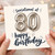 80th Birthday Card, Sensational at 80 Happy Birthday Balloon Design