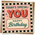Today's Special: You Happy Birthday Card - Retro Diner Style, 145mm x 145mm Square, Funny Greeting, Includes Kraft Envelope